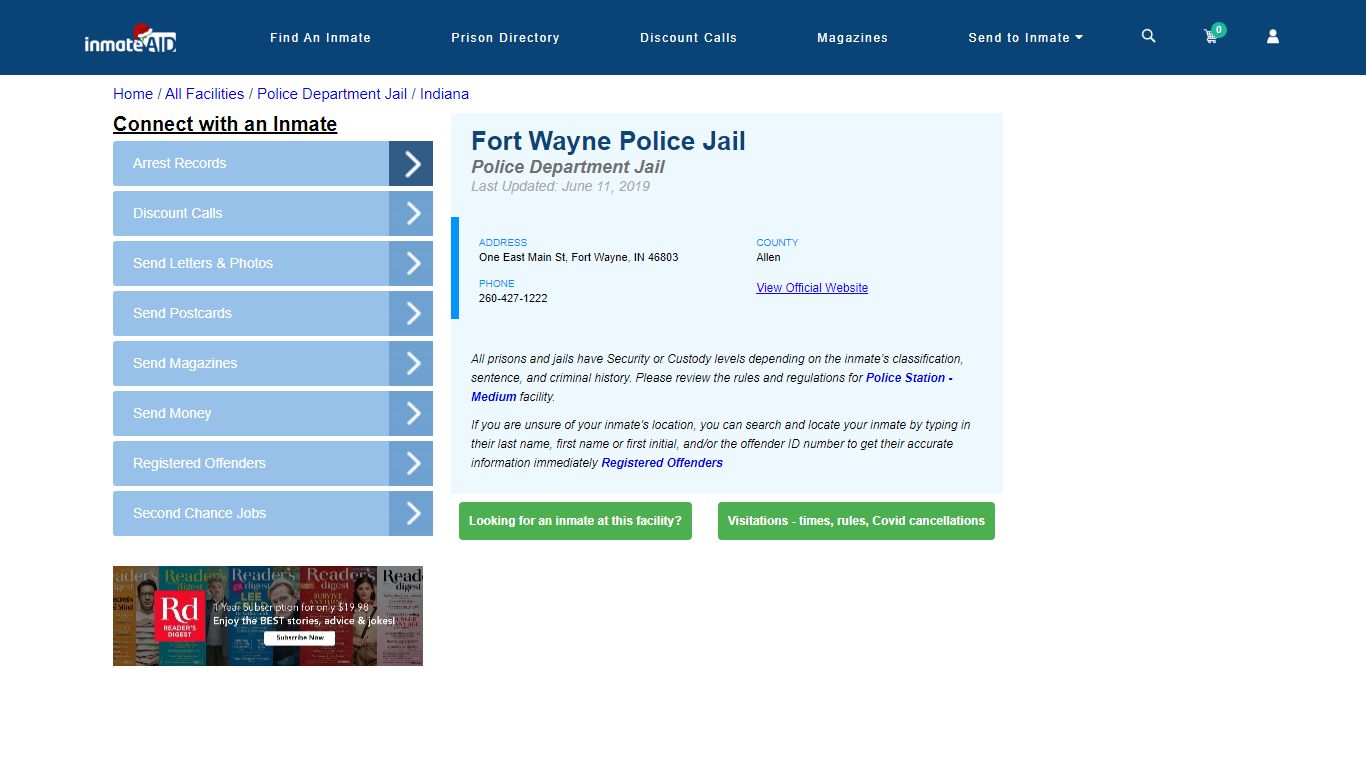 Fort Wayne Police Jail & Inmate Search - Fort Wayne, IN